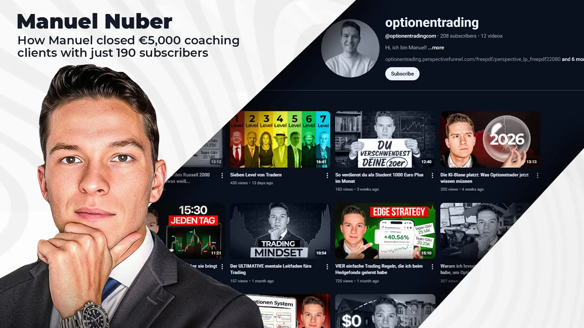 Manuel Nuber — $5,000 deal at 190 subscribers