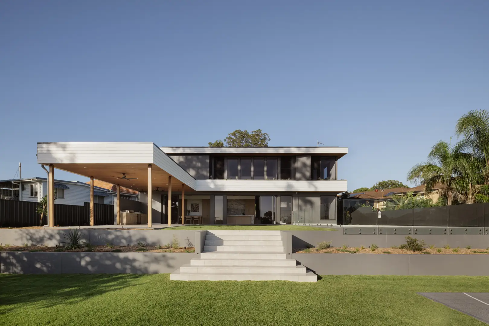 Front facade of Jacaranda House in. Brisbane