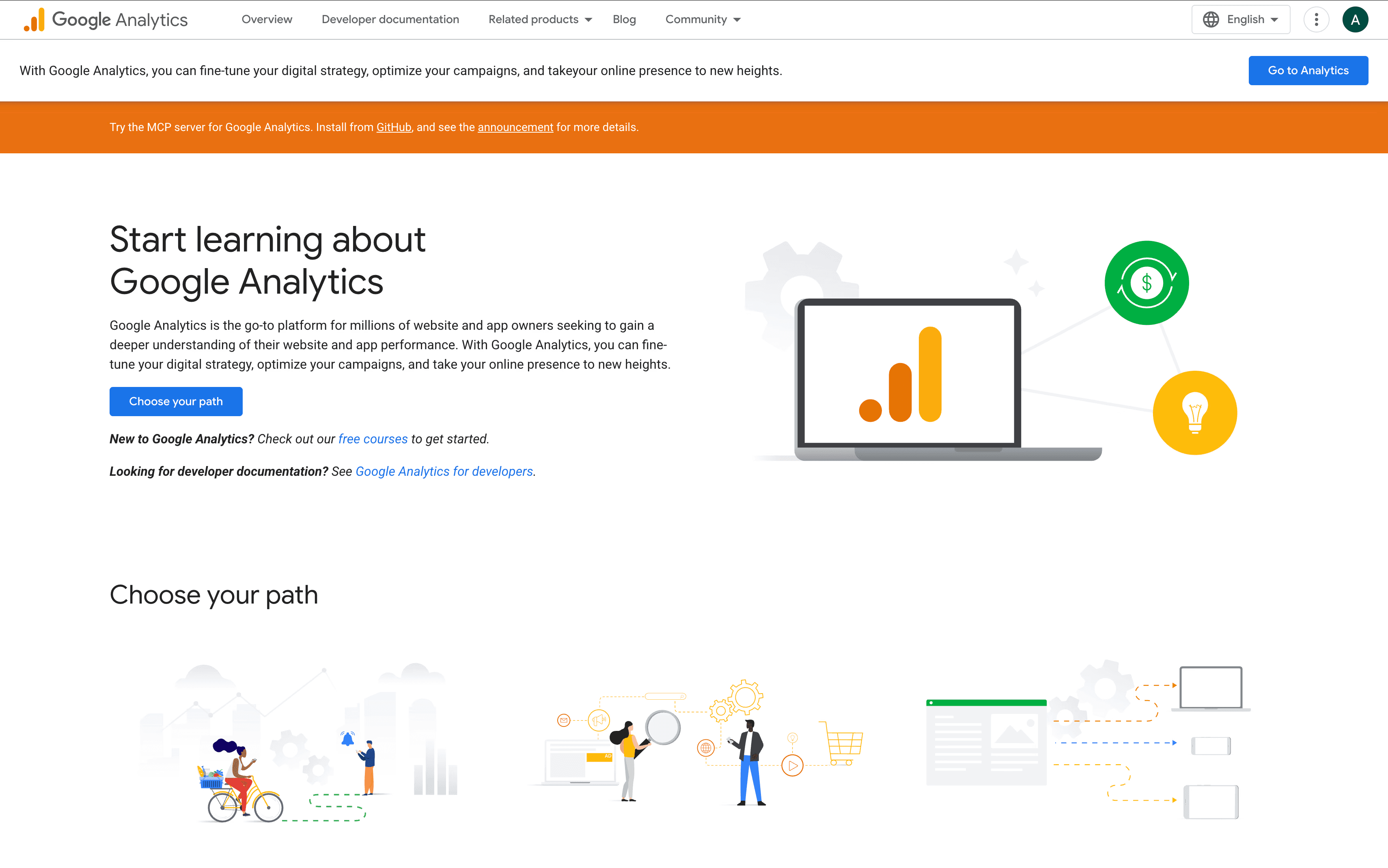 Google Analytics 4 web analytics platform for tracking website traffic, user behavior, and conversion events