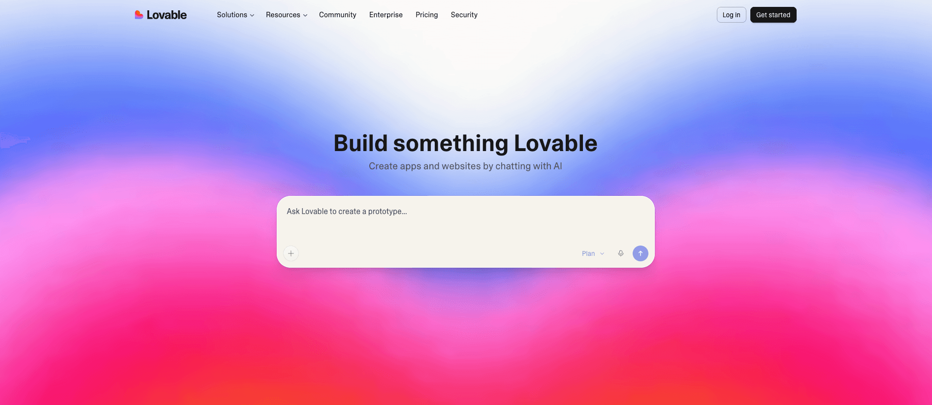 Lovable homepage