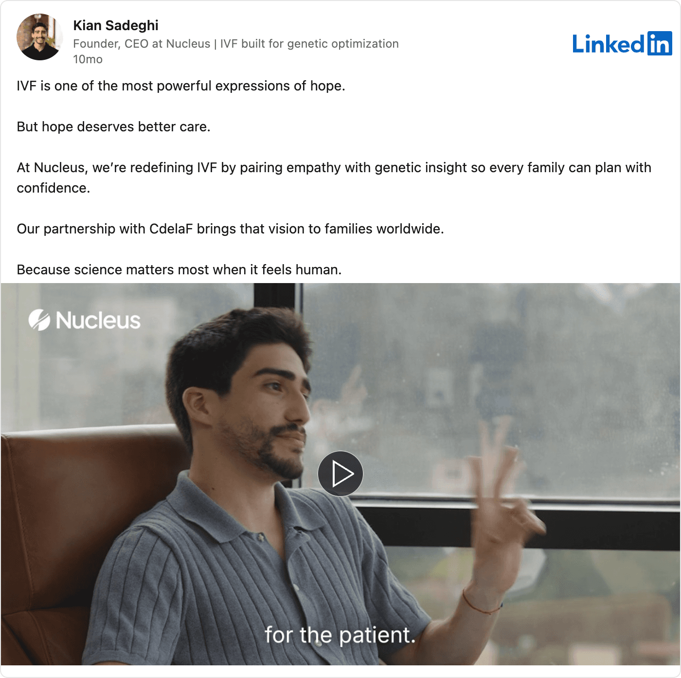 Post on LinkedIn