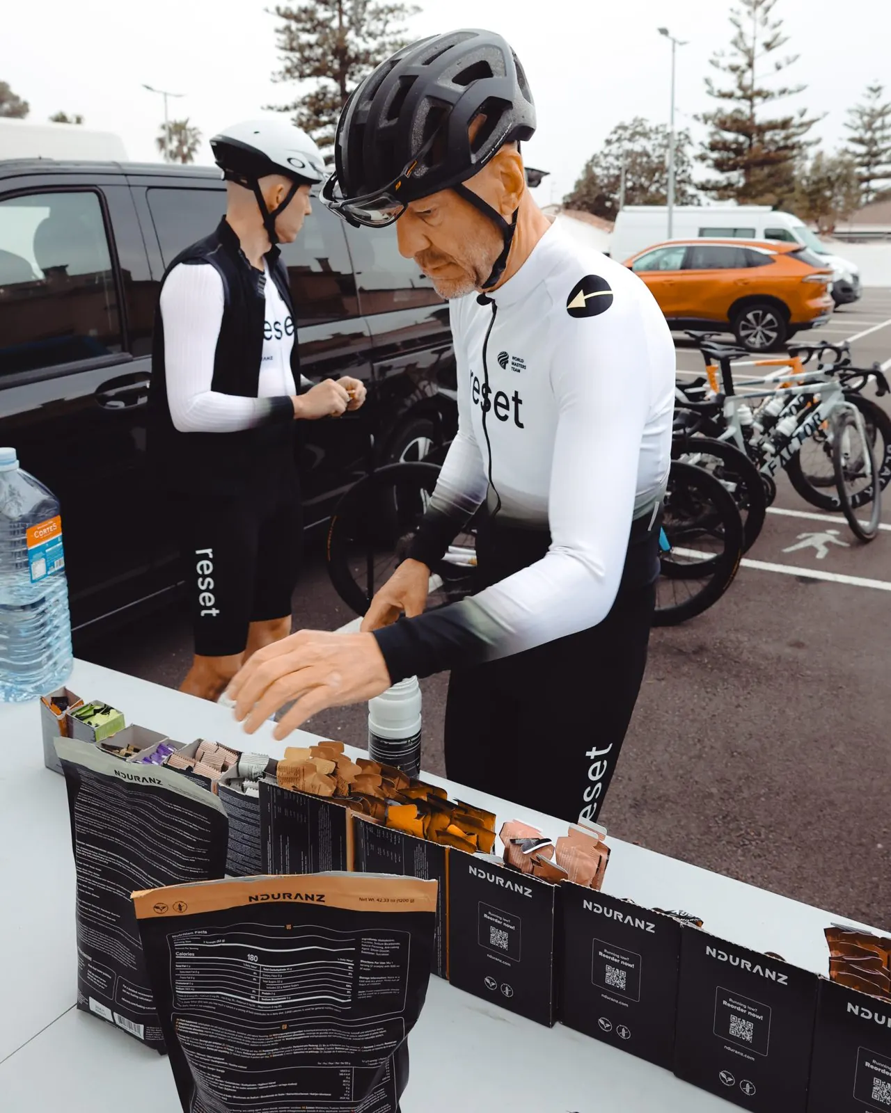 Bottles and food being prepared for the reset cc feed zone