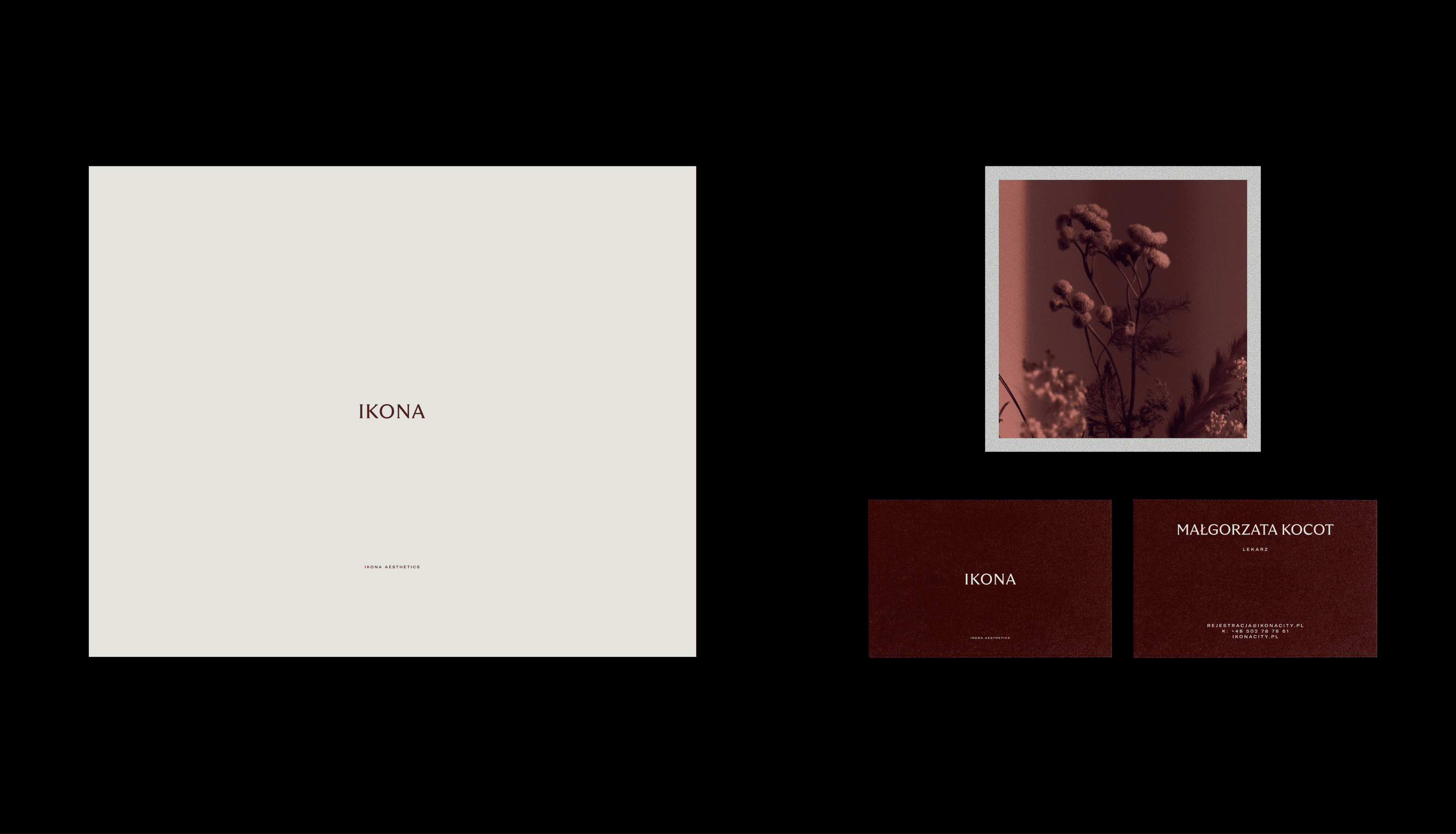 Visual branding elements arranged in grid composition