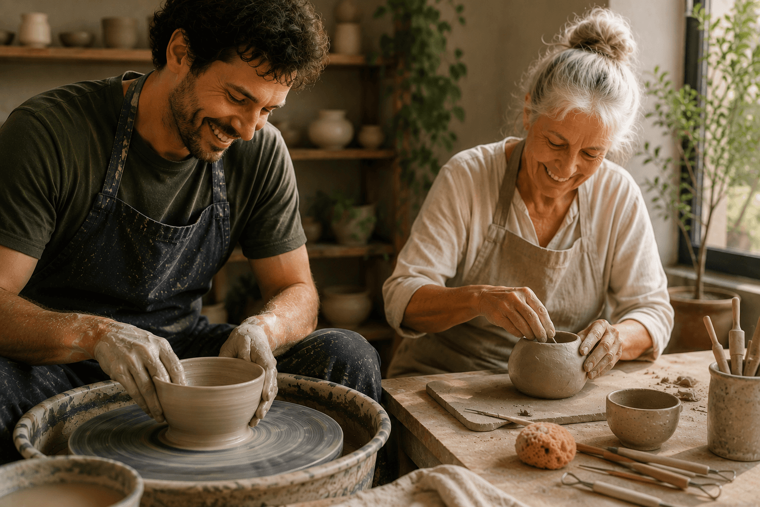 Adult wheelthrowing and handbuilding classes in Napa, CA