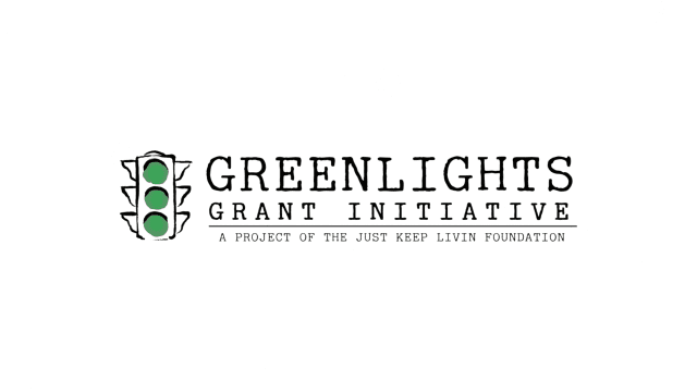 Greenlights Grant Initiative logo animation featuring green traffic light and foundation tagline