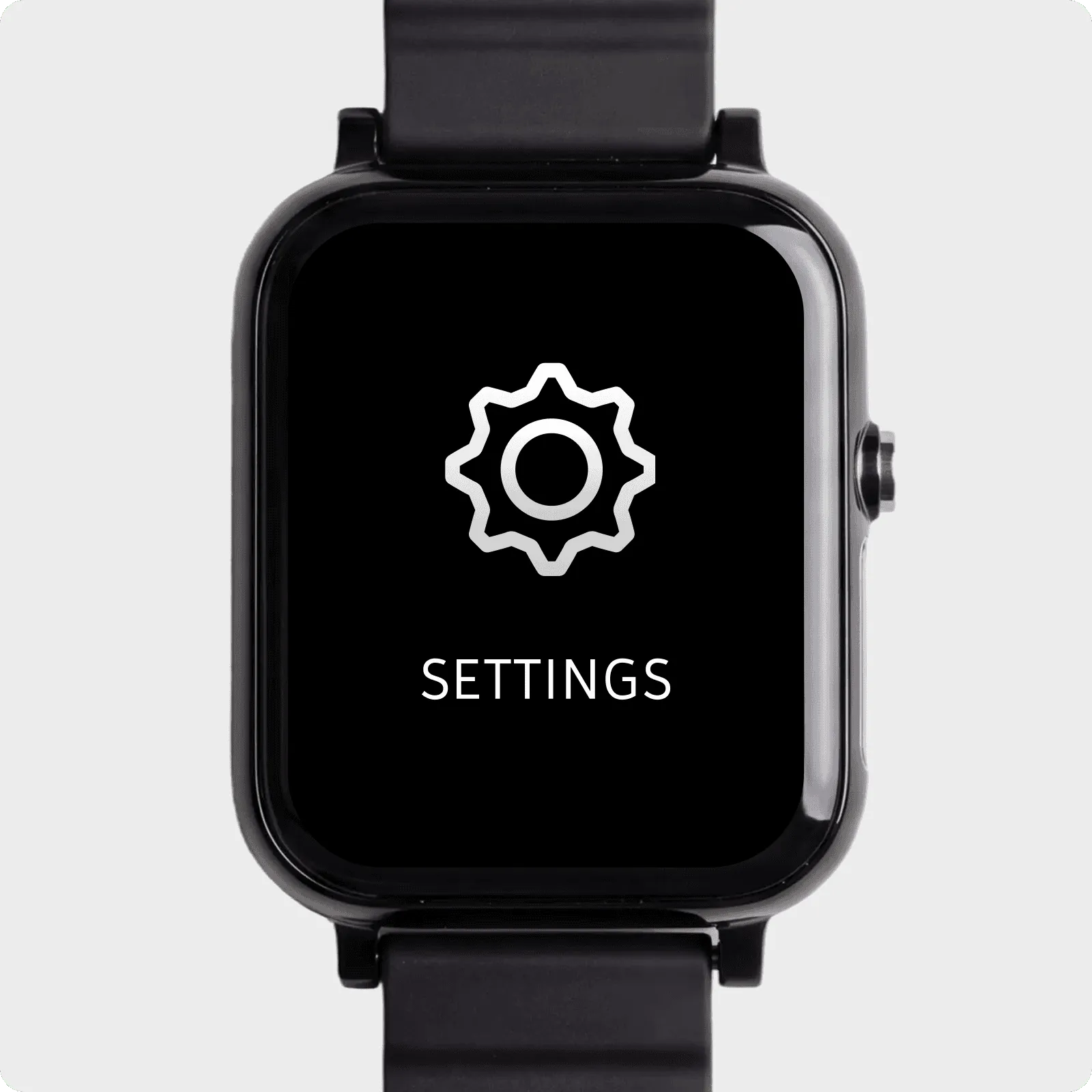XT901 screen showing the Settings menu