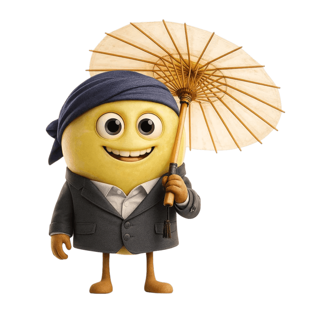 Koshu grape berry illustration for wine education.