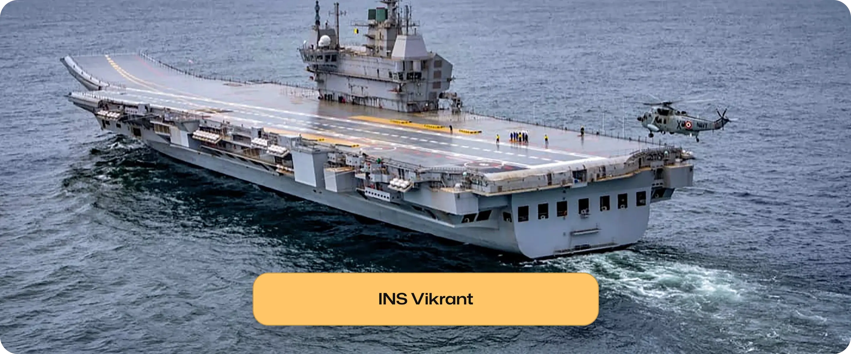 INS Vikrant, India’s first indigenous aircraft carrier sailing in the ocean showcasing naval strength.