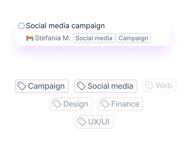 Add tags to your tasks