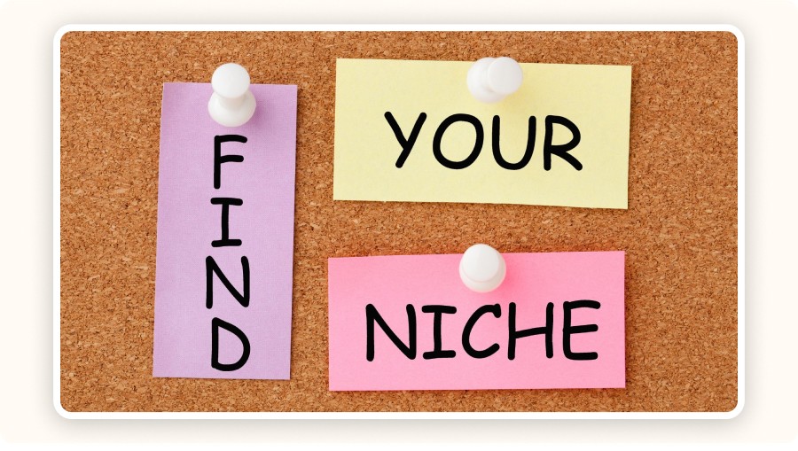 “Find Your Niche” note