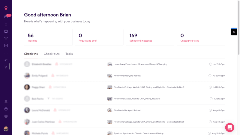 09_Hospitable_Automate Cleaner Management_Hospitable blurred inbox to show communications