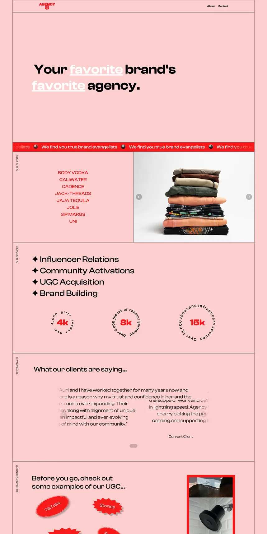 Agency Eight website screenshot