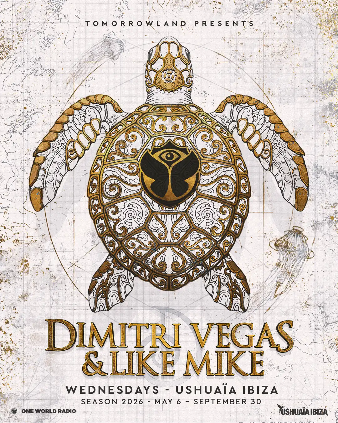 Tomorrowland Planaxis 2026 Ushuaïa Ibiza 2026 residency poster