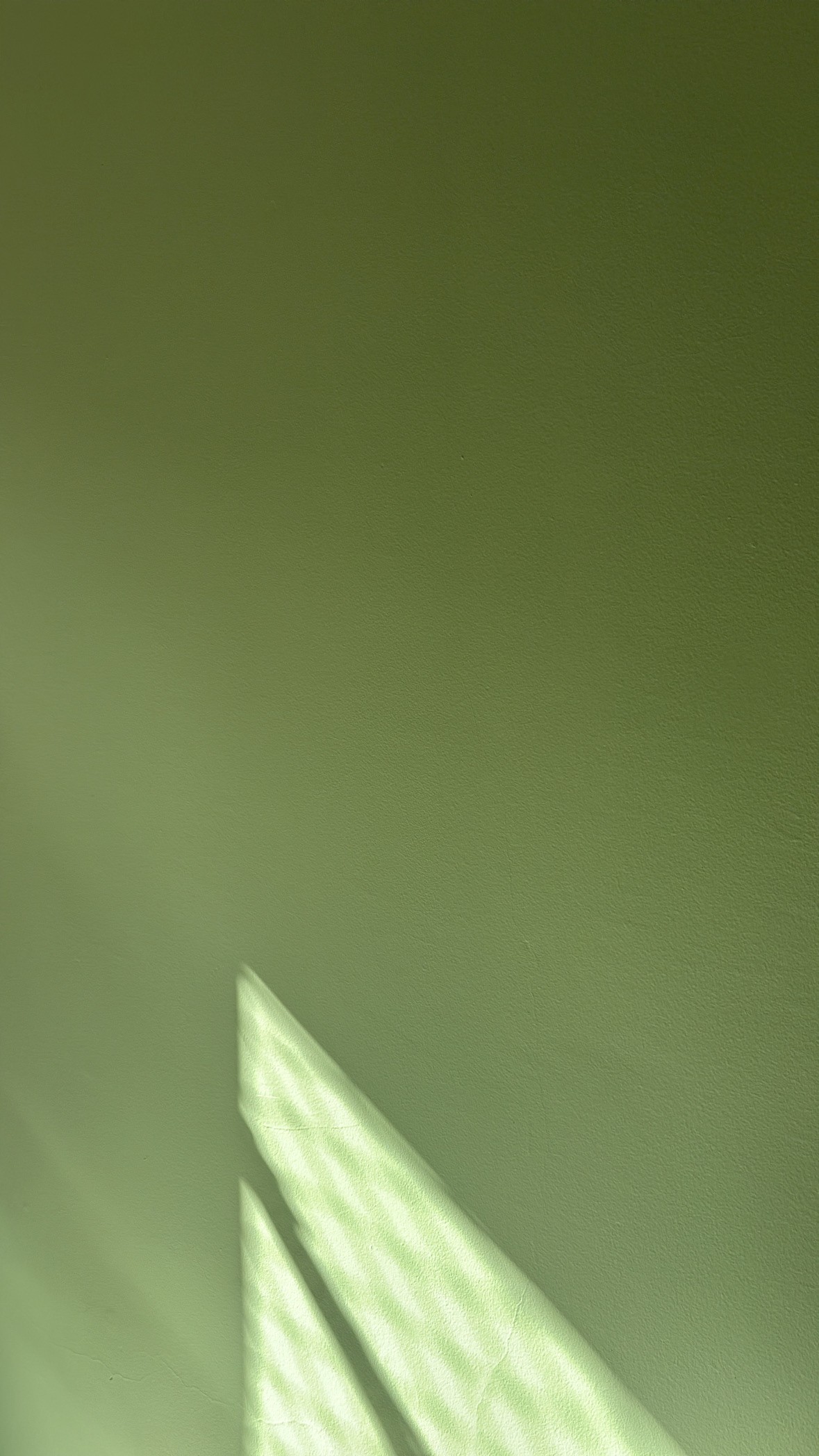 Light on a green wall