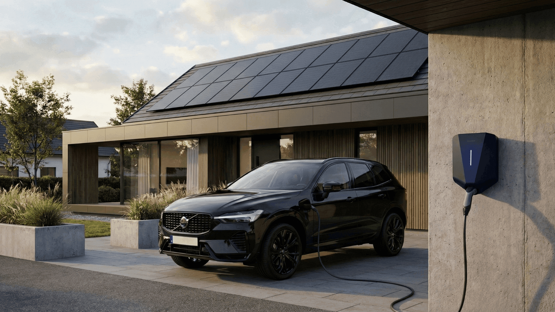 volvo laad aan een easee laadpaal