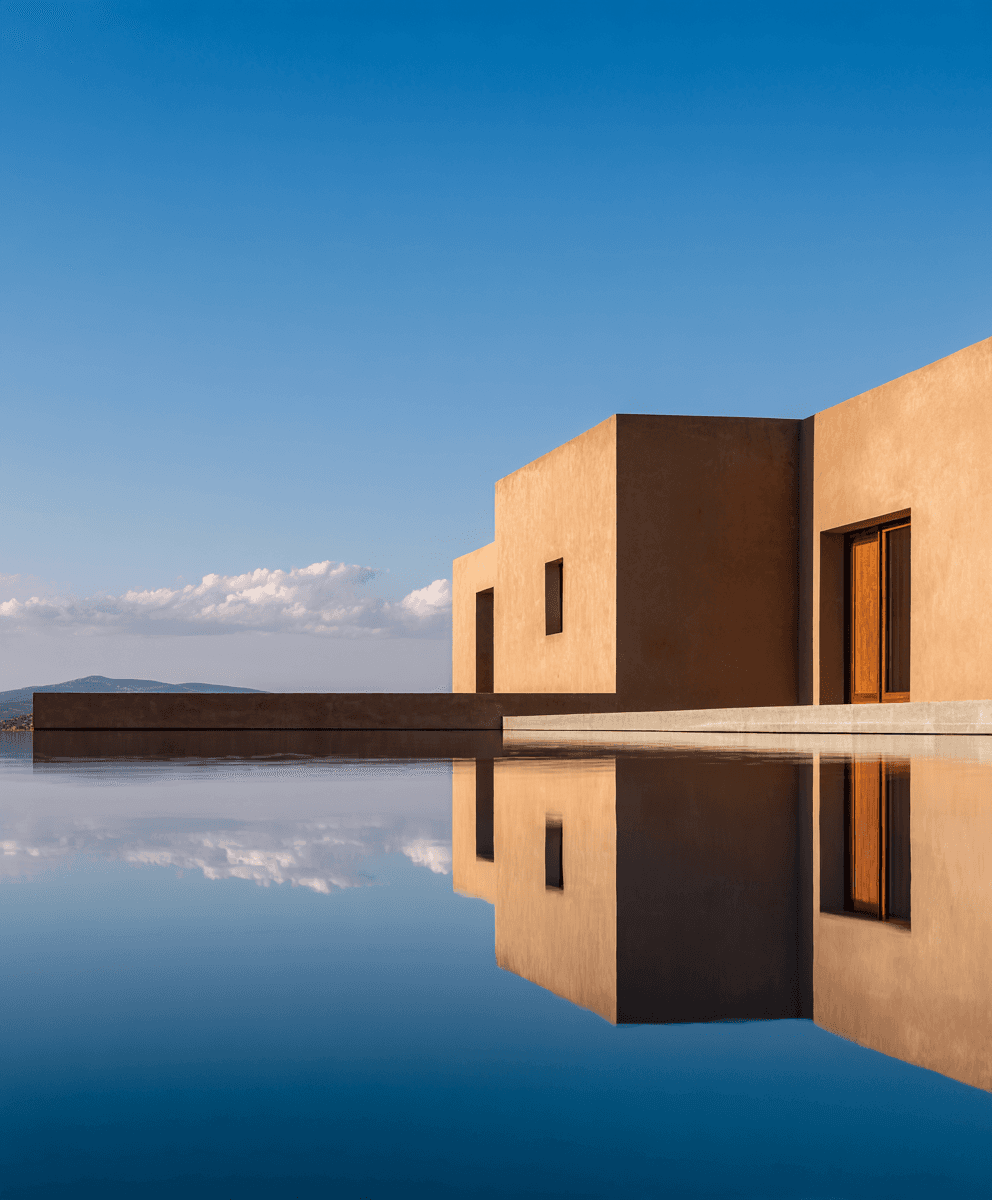 A modern house with minimal architectural design