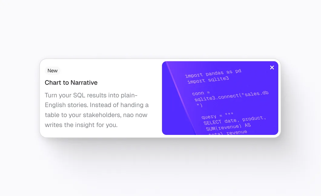nao chart-to-narrative feature card