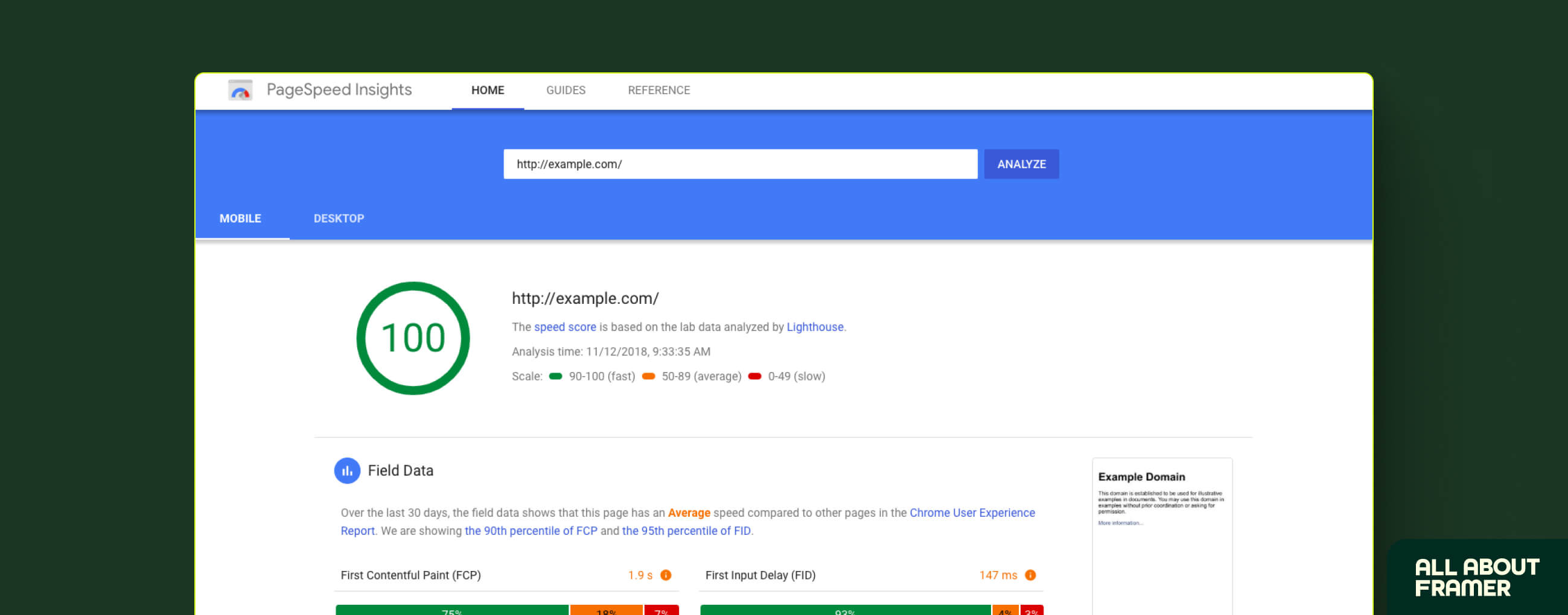 Google page speed insights