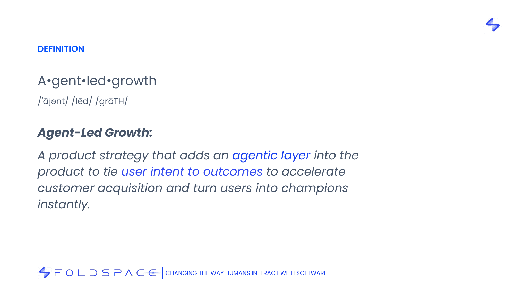 Definition of Agent-Led Growth