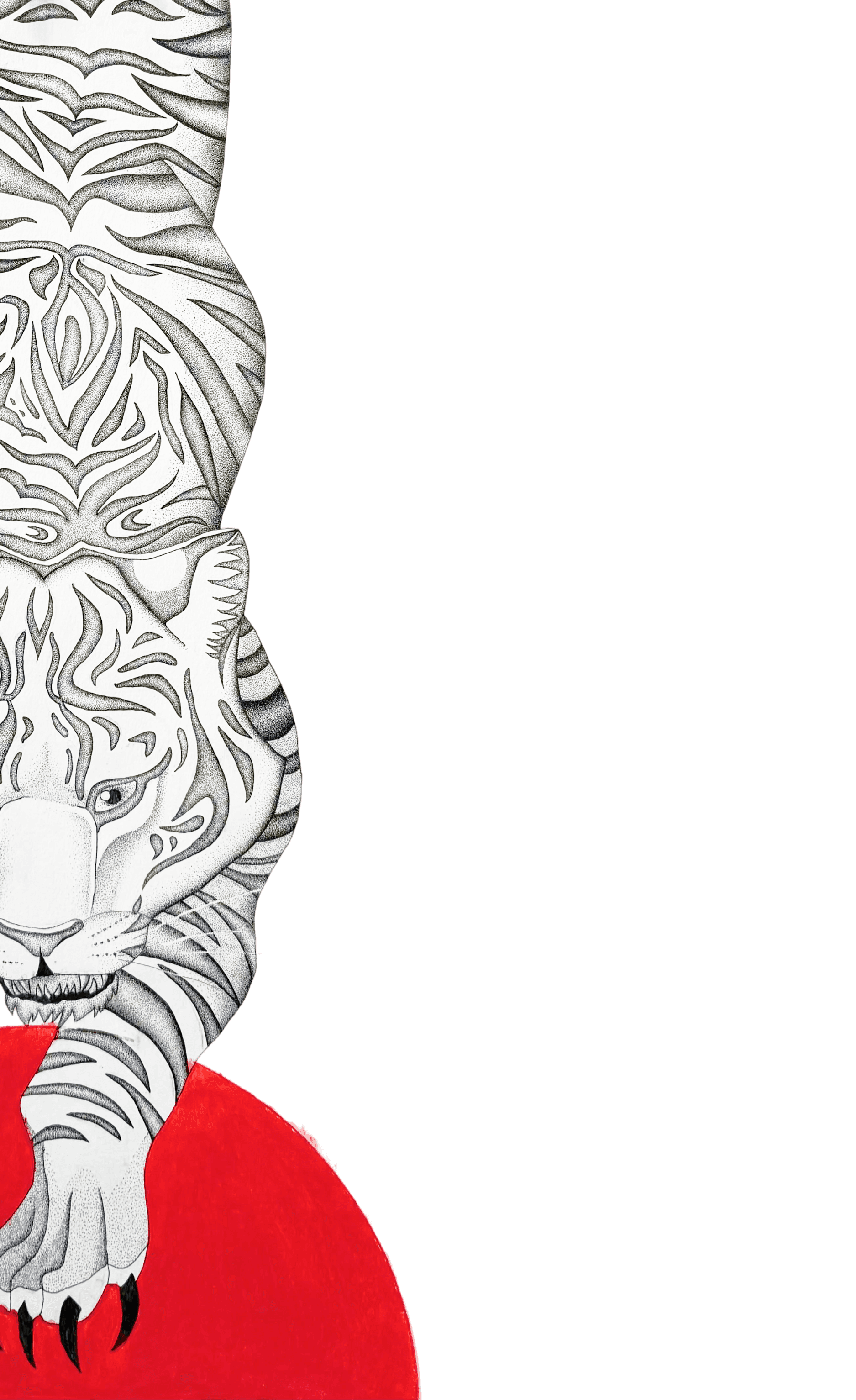 white and black abstract painting