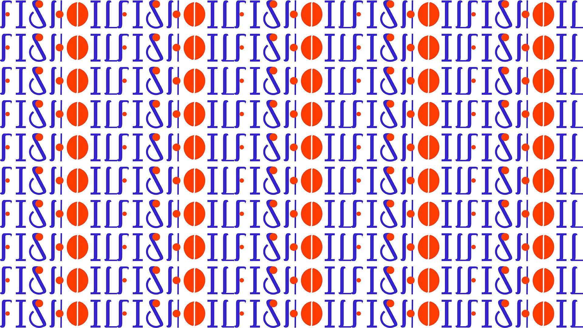 custom type design in bright blue, orange and white