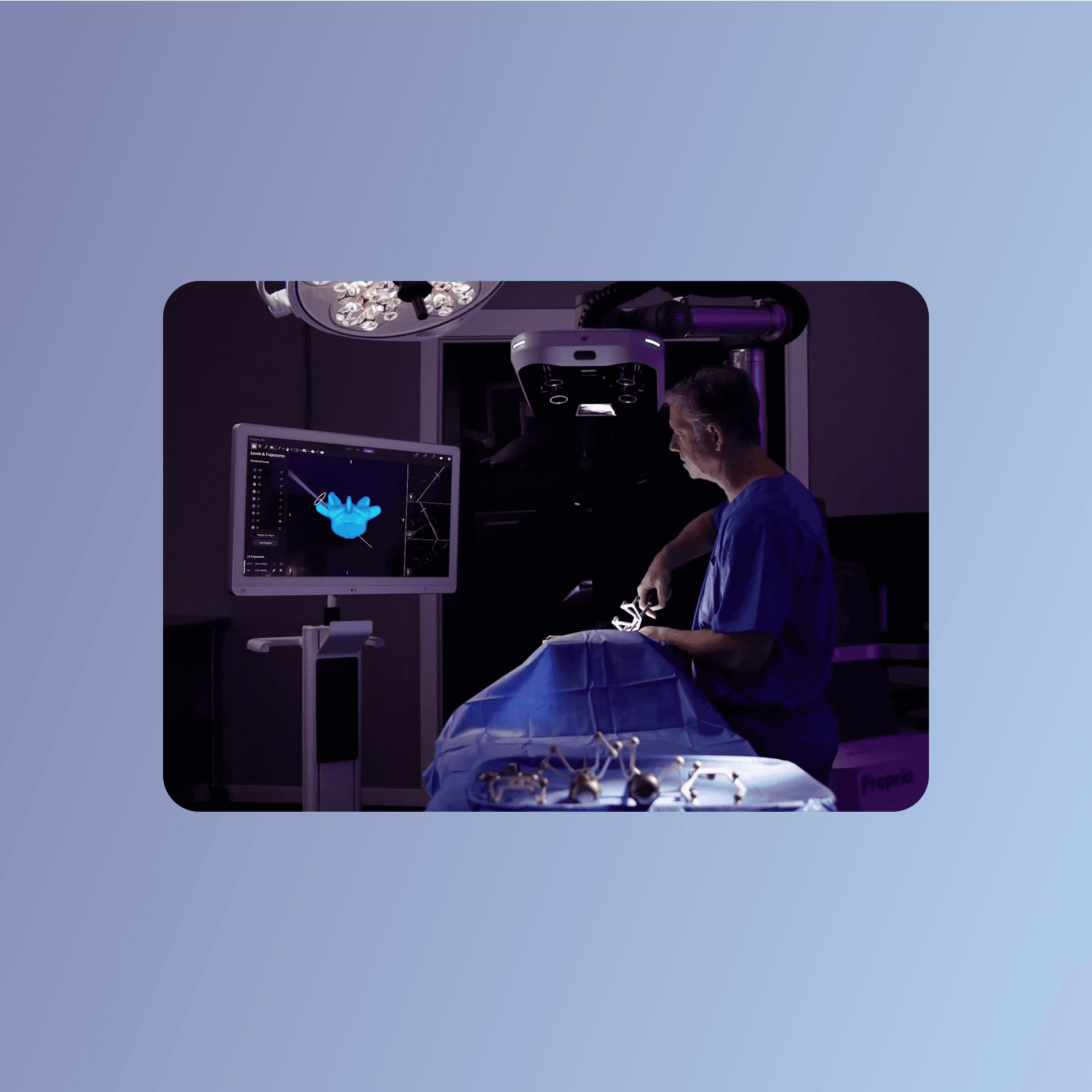 Image of surgeon performing spine surgery