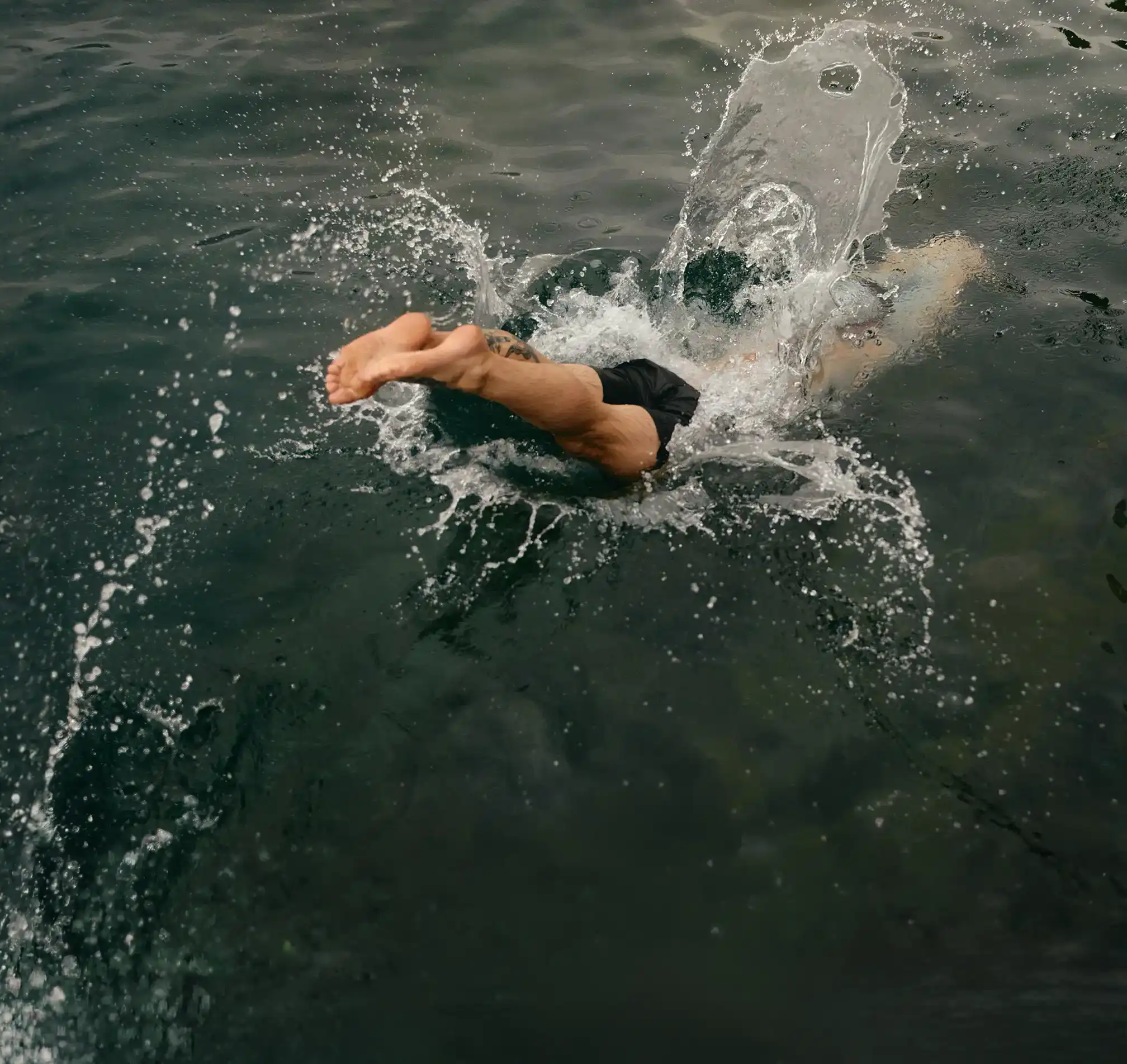 Open-water swimming reflecting vitality, resilience, and an active approach to lifelong health and wellbeing.