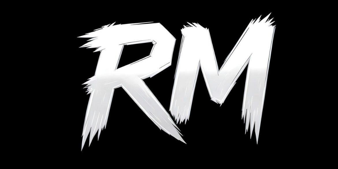 RM logo representing Rebel Music's innovative approach to music distribution and artist empowerment, with a bold, dynamic design.