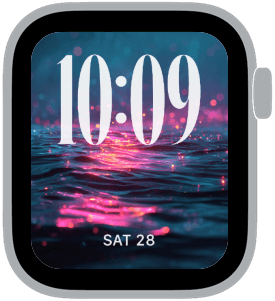 neon tide Apple Watch face preview 2 featuring abstract and summer.