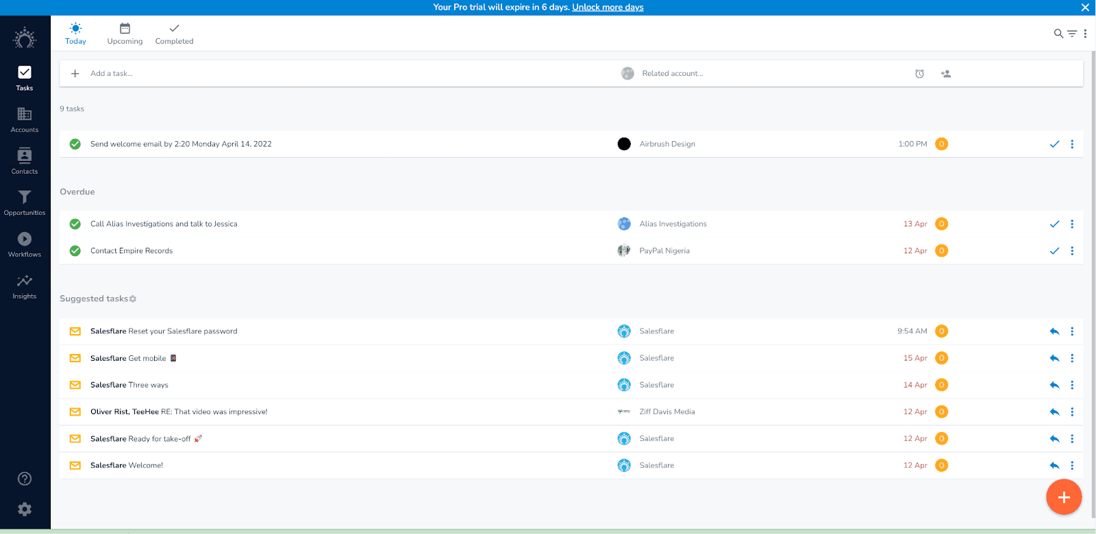  Interface of Saleflare
