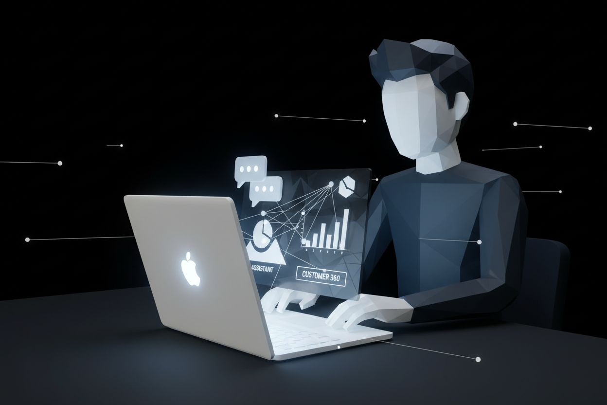 Sales professional using AI tools to personalize outreach