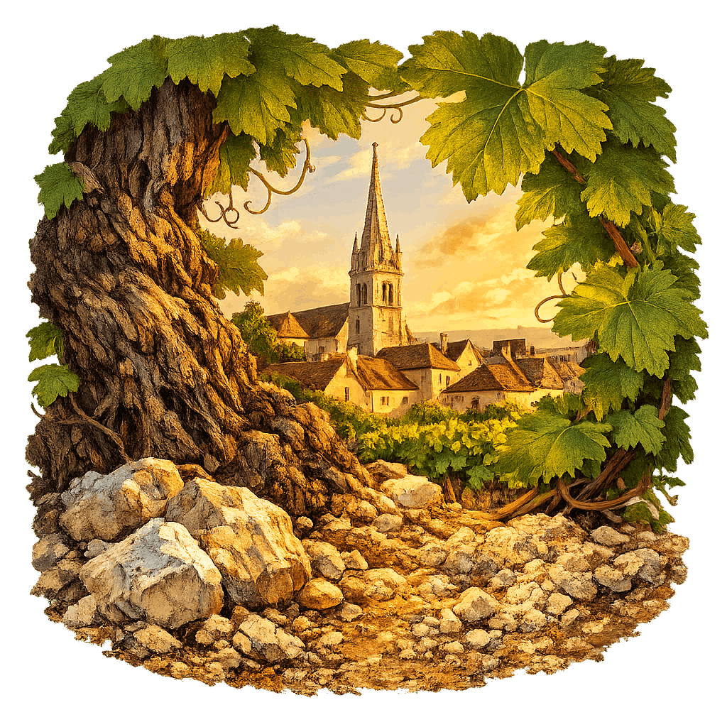 Detailed graphic of the Meursault wine region.