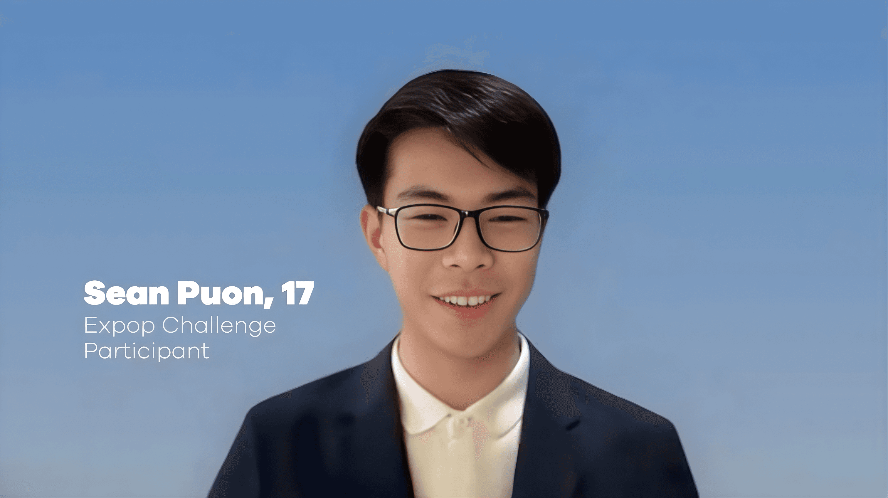 Sean Puon of Malaysia, fourth-place winner at the Expop Startup Challenge