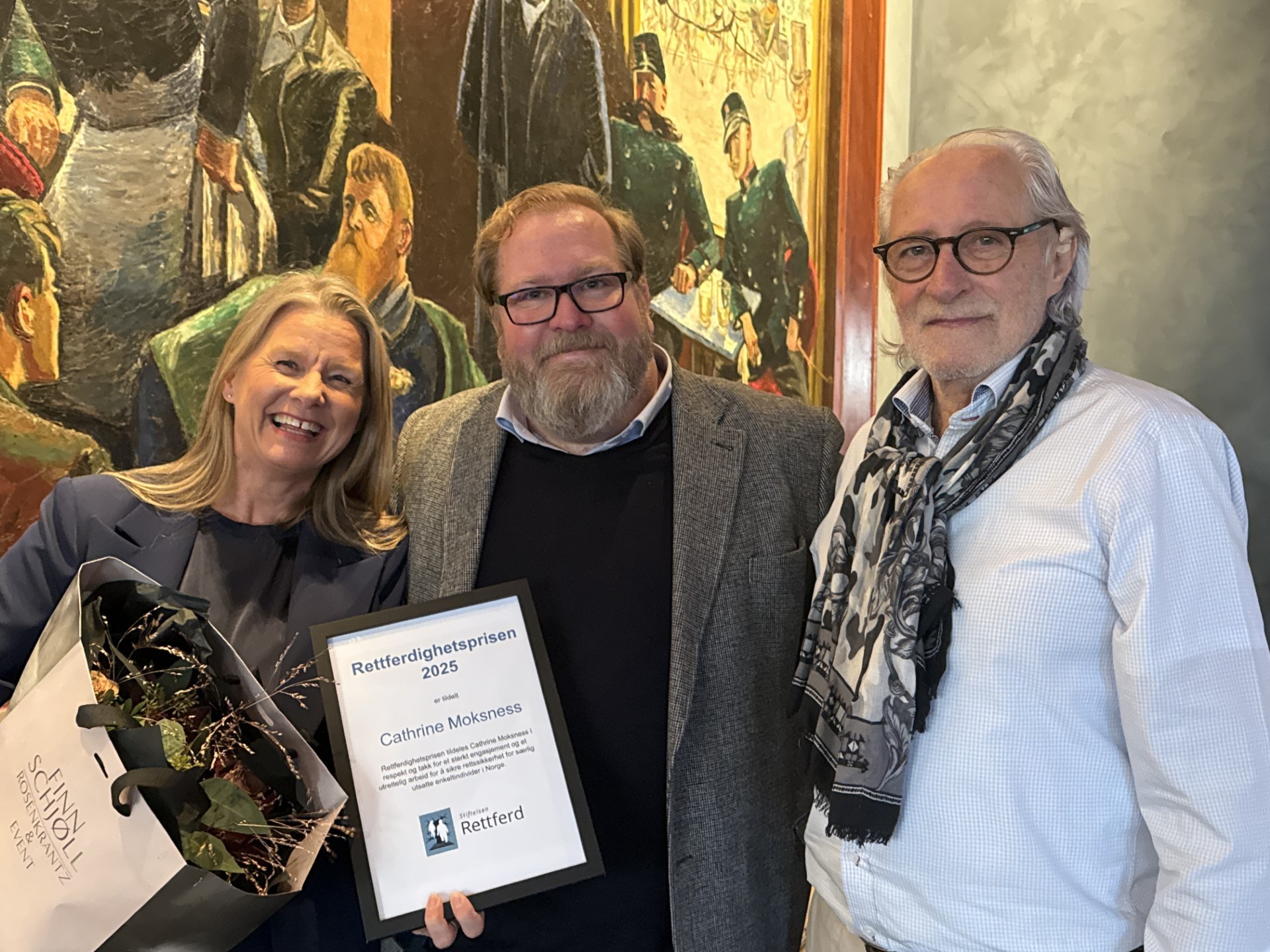 Cathrine Moksness, Knut Lunde, og Tor Bernhard Slaathaug, Generalsekretær i Stiftelsen Rettferd