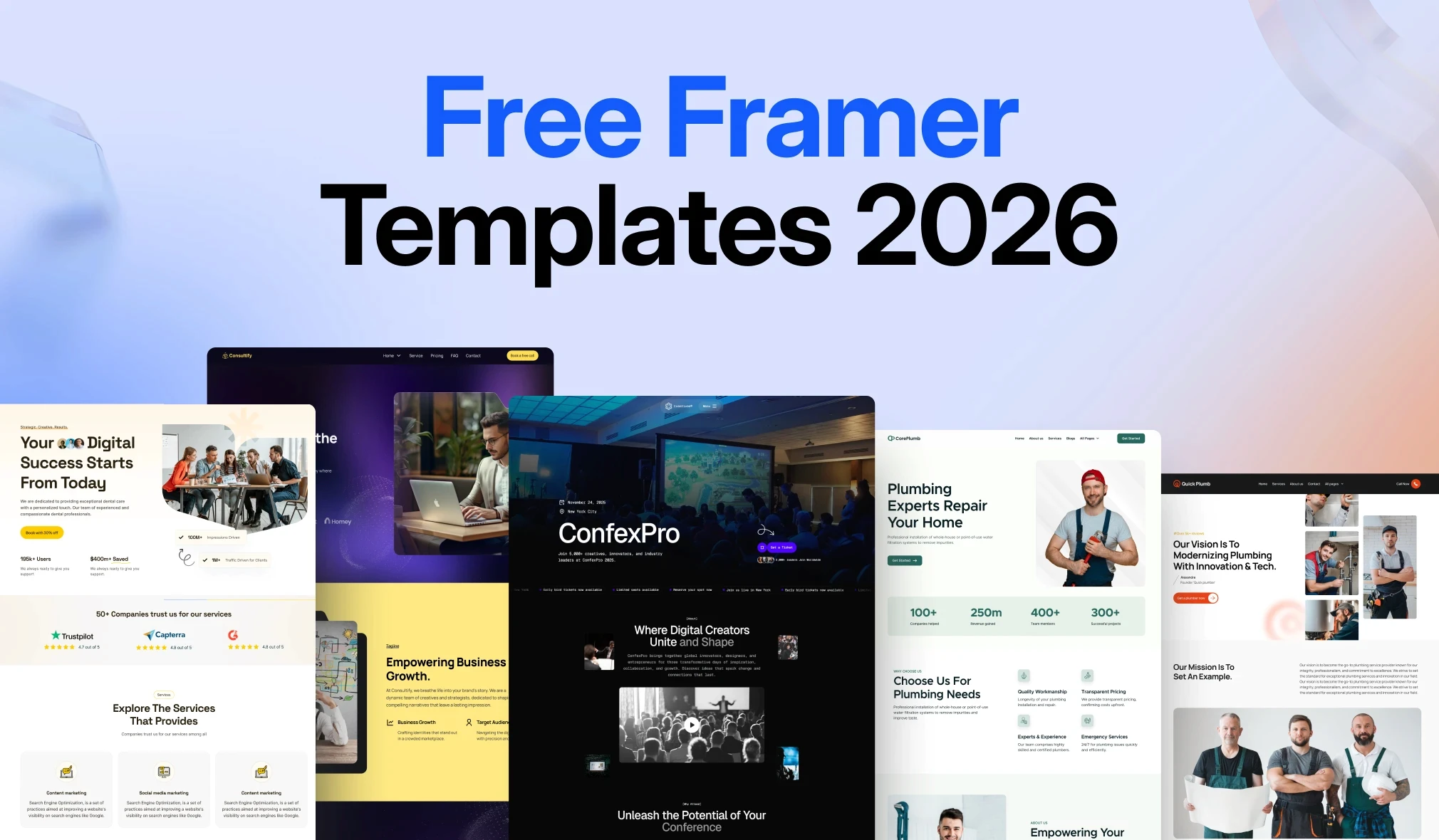 65 Best Free Framer Templates in 2026