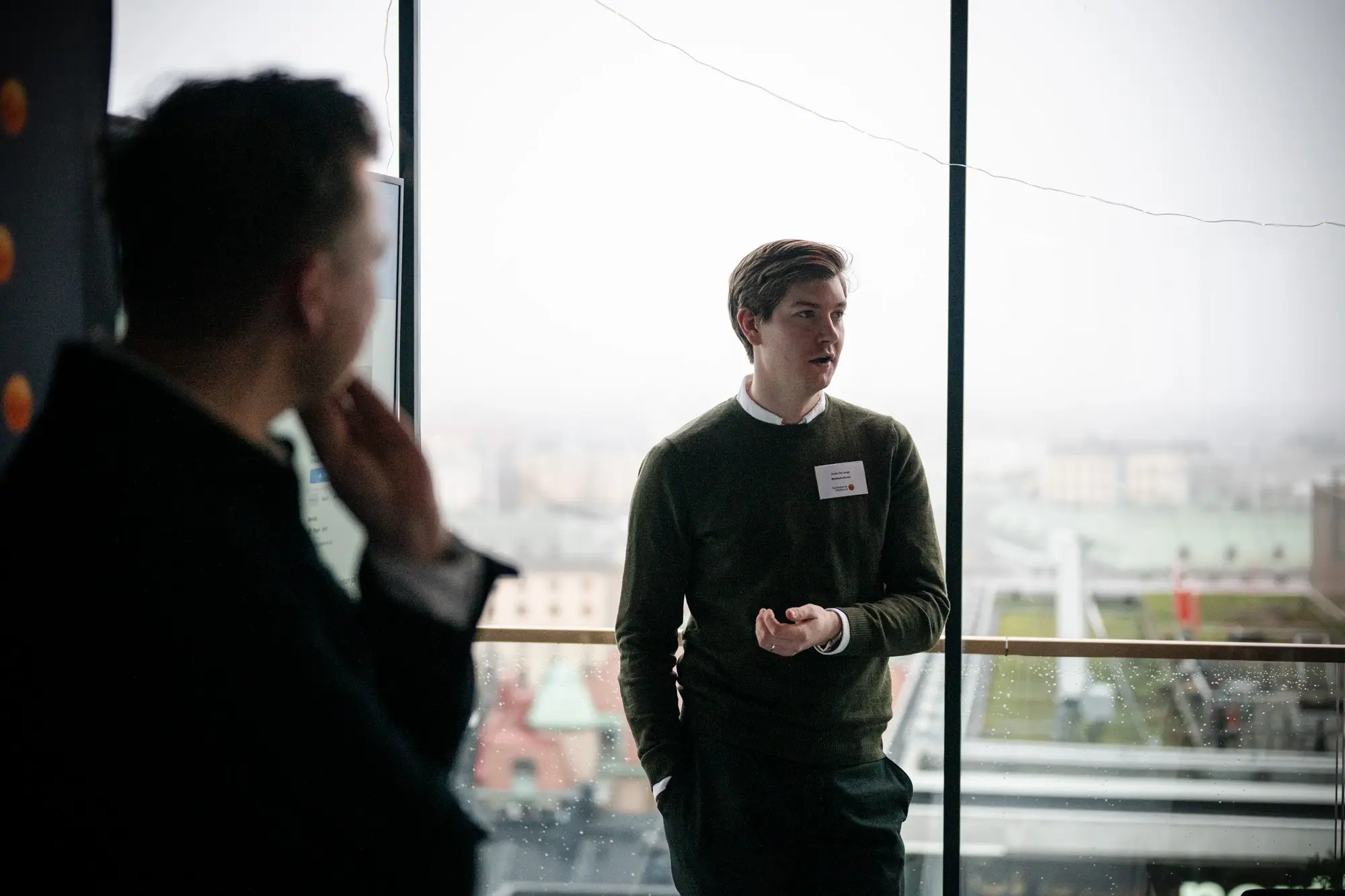 Jonas de Lange under presentation av Maktbarometern: Ekonomi för Medieakademin. Foto: Anna Kuylenstierna, Sparbankernas Riksförbund/Medieakademin