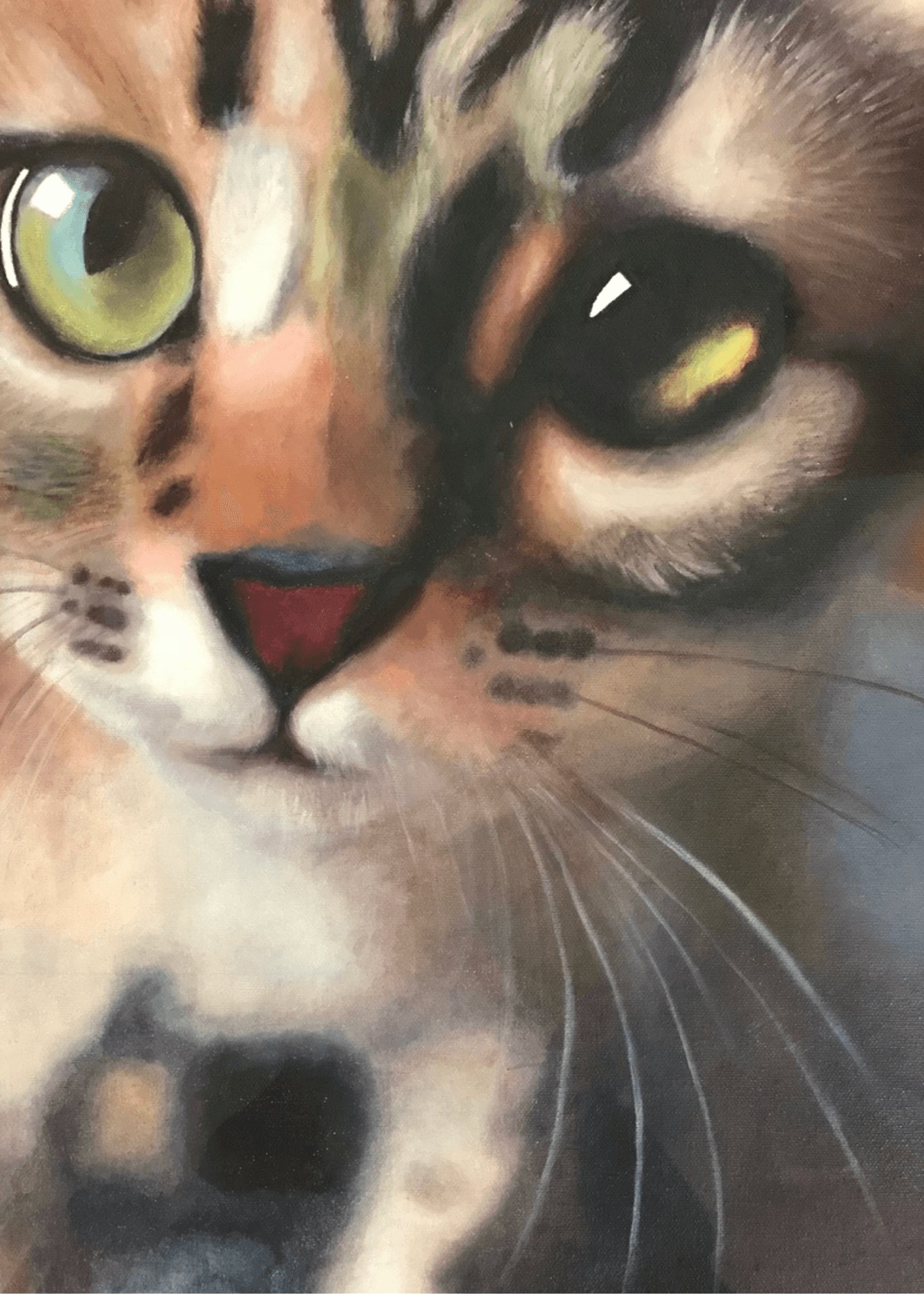 cat portrait painting
