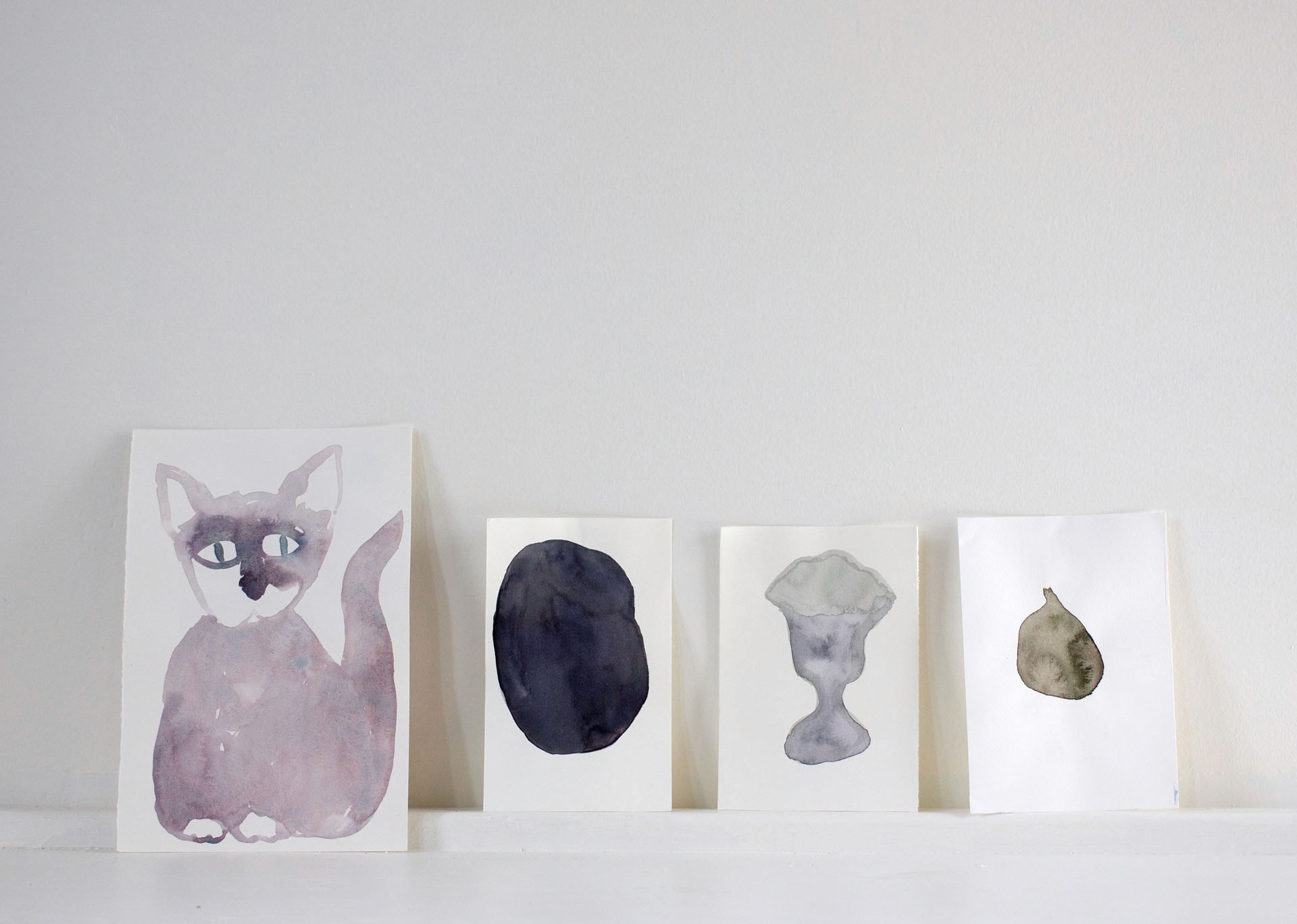 Cat, fig, etc in studio, 2022