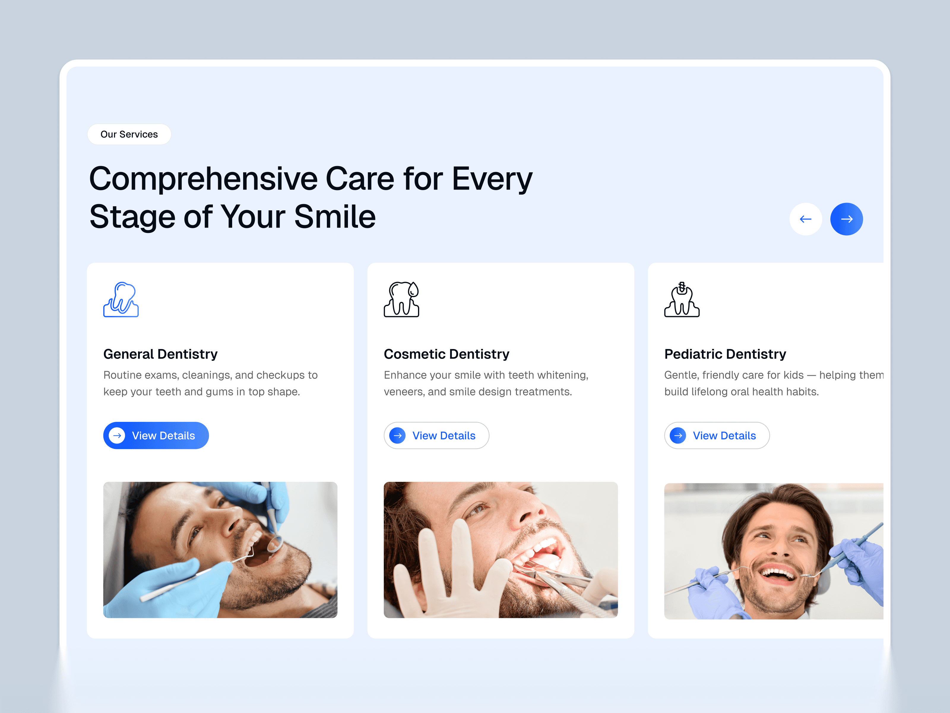 framer dental clinic template