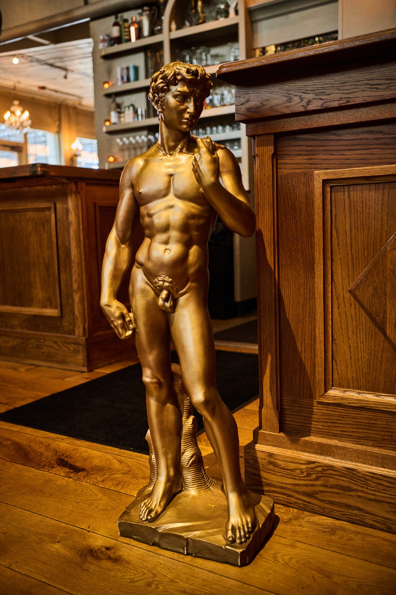 Bronze replica of statue of David