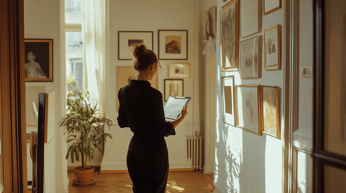 art appraiser going through onsite appraisal