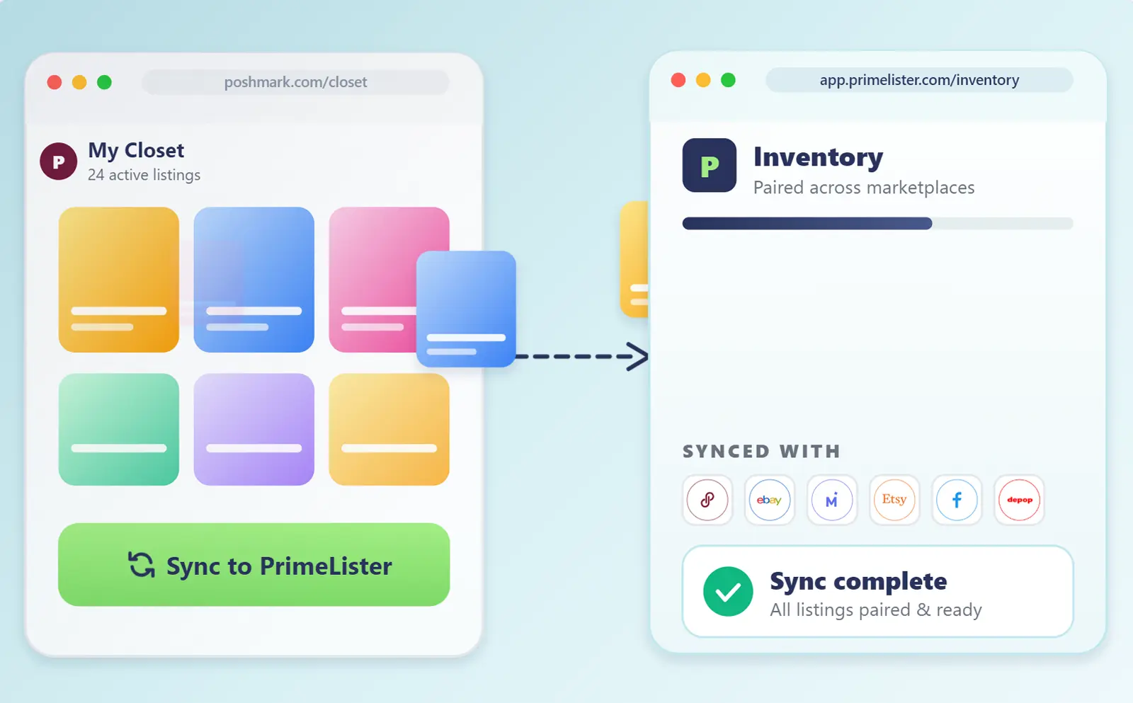 Primelister Inventory Sync