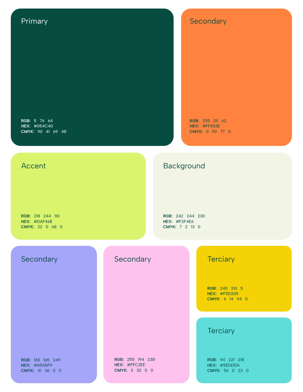fun and vibrant color palette