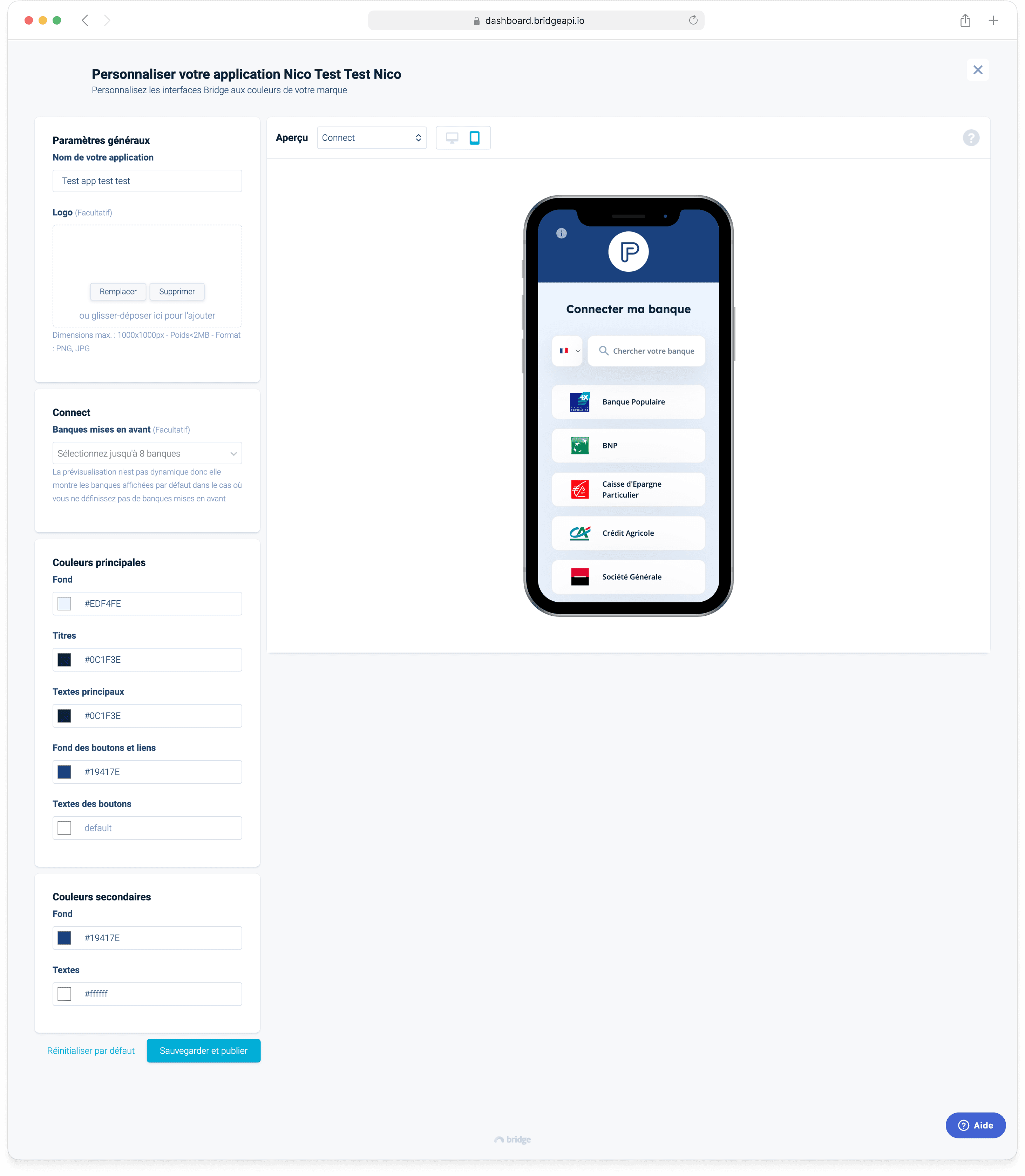 Interface custimization live render mobile
