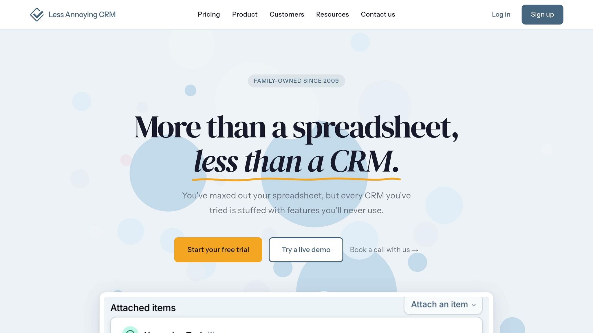 Less Annoying CRM