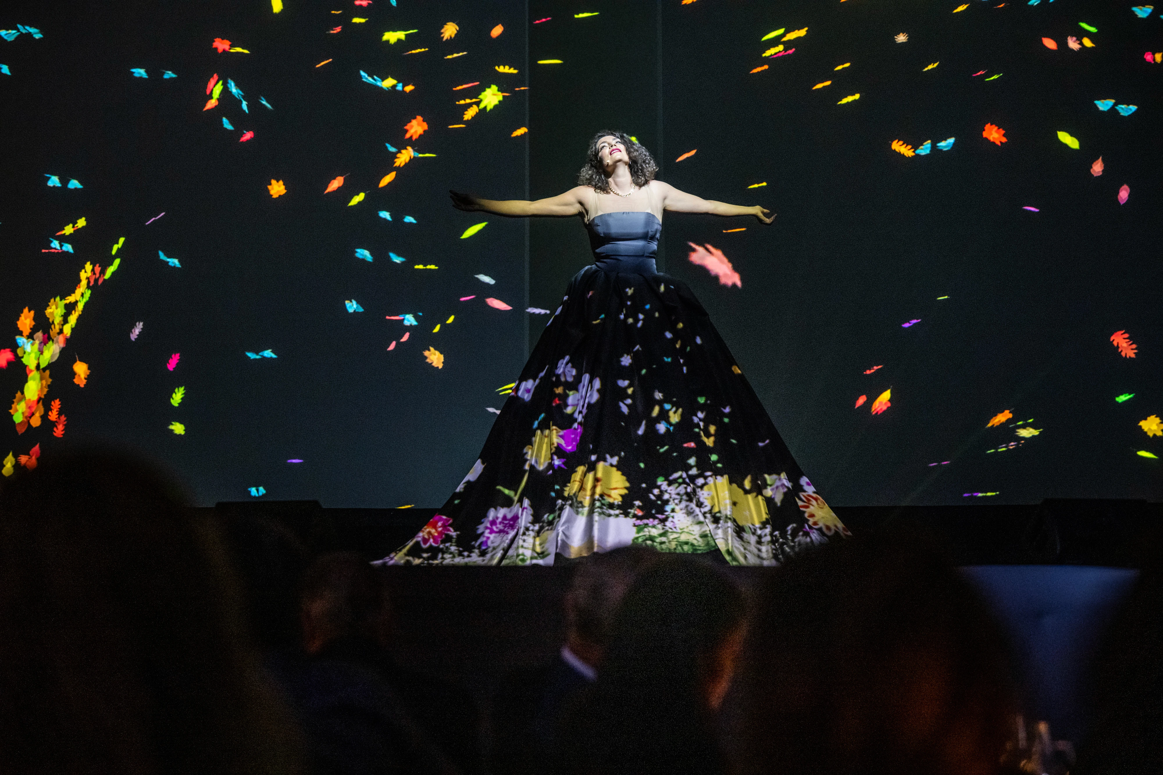 Evening moment with guests dancing at the private event