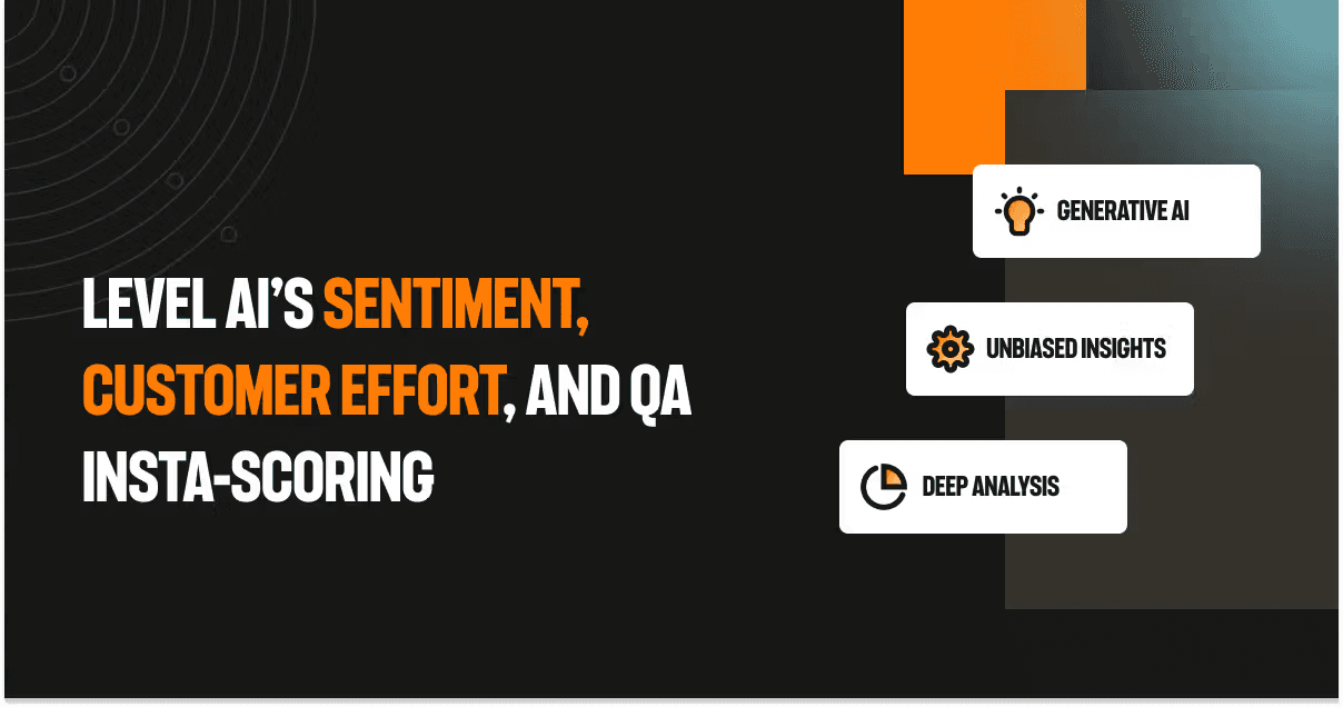 Level AI’s Sentiment, Customer Effort, and QA Insta-Scoring: a comprehensive insight into conversations