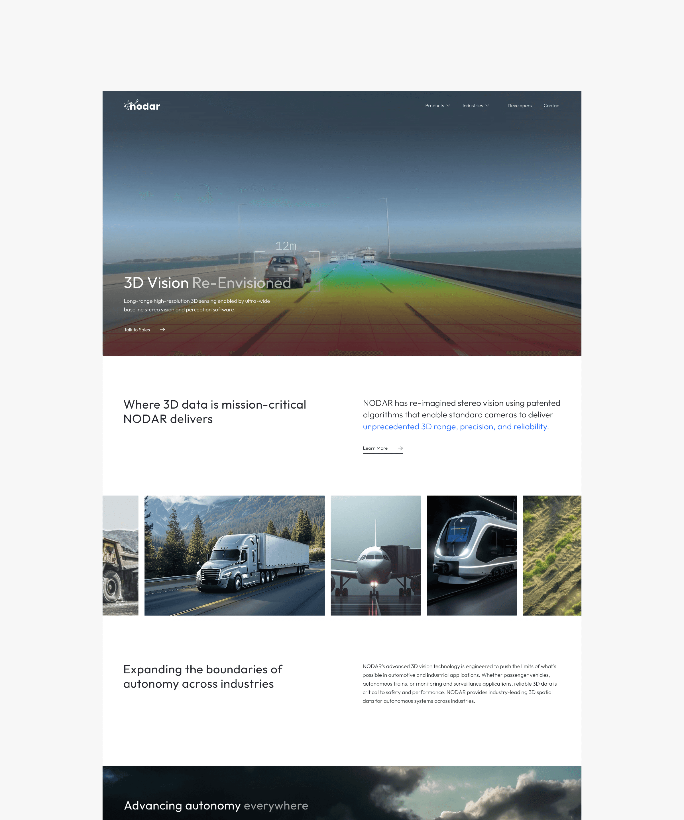 NODAR website screen capture