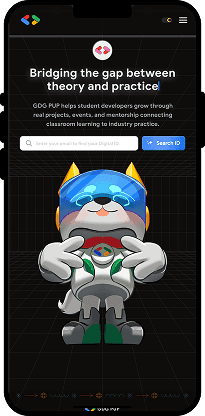 GDG ID Platform - Landing Page Mobile
