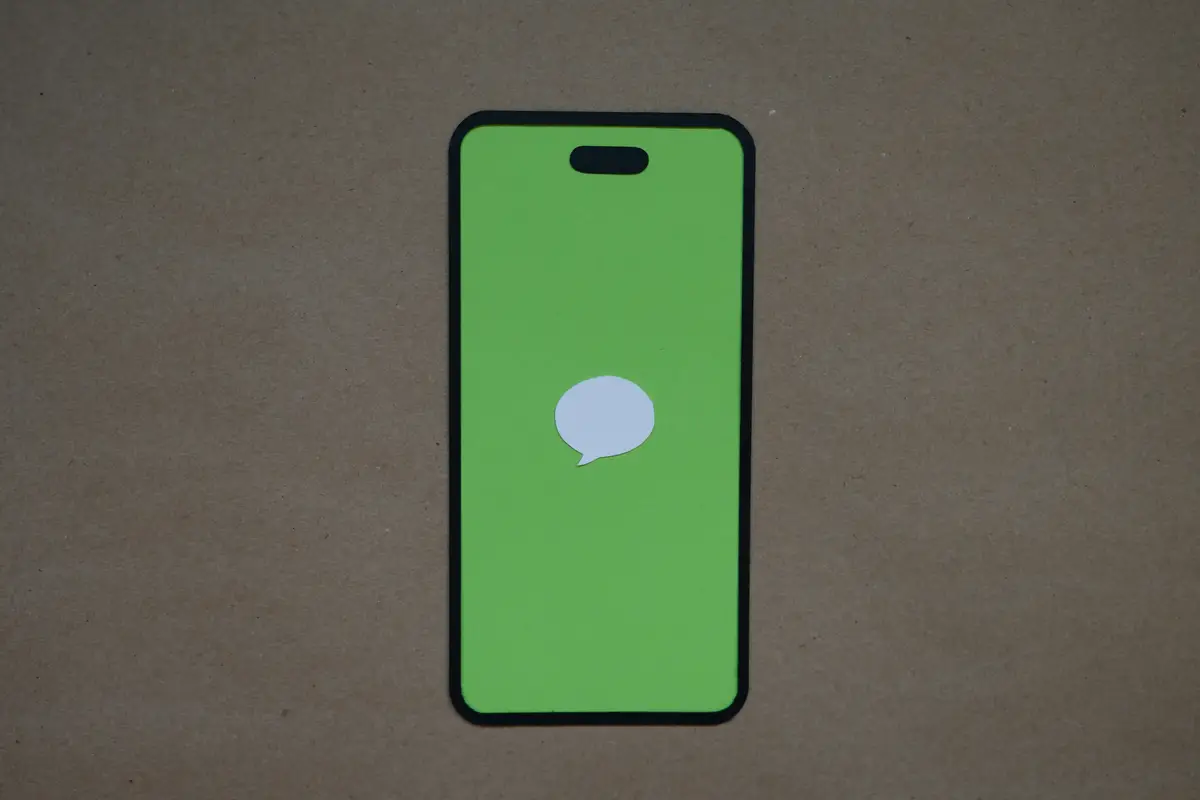 iMessage icon on smartphone screen